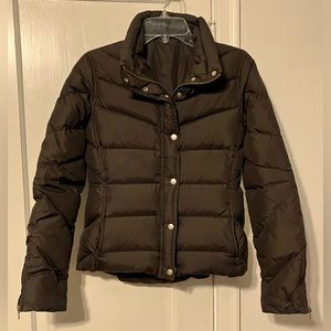 JCrew quilted brown puffer coat.Tag has been removed,otherwise in perfect shape.